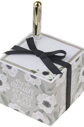 1220000721128 Premium Inspiring Scripture Note Block Cube & Pen Set for Women: God of Hope Enc