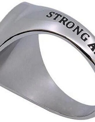 528151119100 R2 Shield Cross Strong And Courageous (Size 10 Ring)