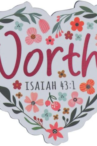 6006937161412 Cute Decorative Inspirational Women & Girls Bible Verse Fridge Magnet: Worthy