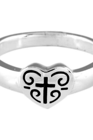603799298940 Heart Scrolls Band (Size 8 Ring)