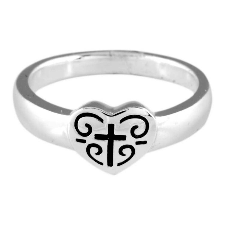 603799298940 Heart Scrolls Band (Size 8 Ring)