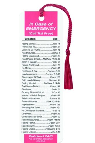 603799346627 In Case Of Emergency Tassel Bookmark