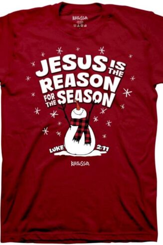 612978656099 Kerusso Kids Jesus Is The Reason Snowman (Large T-Shirt)