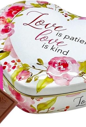 641520003340 Love Is Patient Love Is Kind Heart Tin With Milk Chocolate Pieces