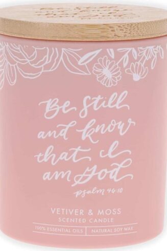 1220000328303 All Natural Soy Wax Scented Candle for Women: Be Still & Know Encouraging Bible