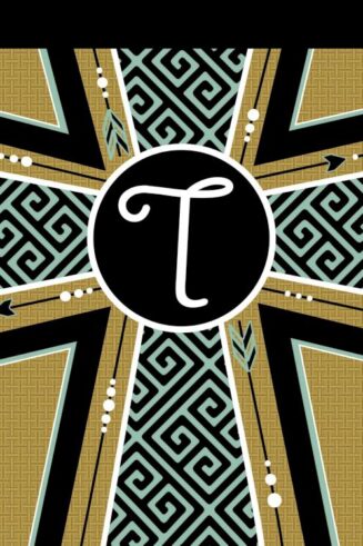 603799826006 Double Applique Monogram I Cross Garden Flag